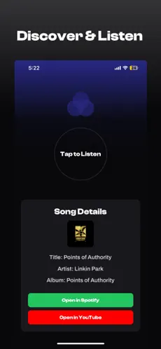 Crossfade music player app screenshot
